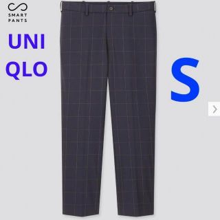 ユニクロ(UNIQLO)のUNIQLO EZYアンクルパンツ ウエストゴム ウィンドウペン チェック S(スラックス)