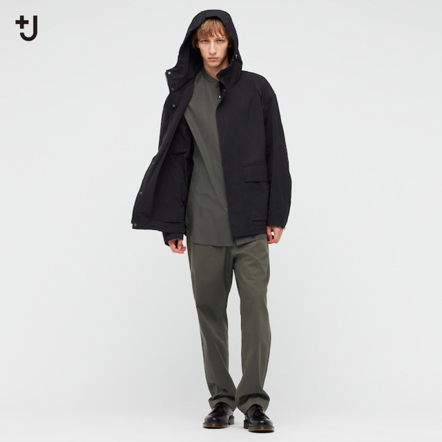 UNIQLO(ユニクロ)の新品 UNIQLO +J ワイドフィットテーパードイージーパンツ M グレー メンズのパンツ(その他)の商品写真