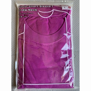 UNIQLO ユニクロ　カラーショートスリーブティー　Tシャツ　ピンク　紫　L(Tシャツ/カットソー(半袖/袖なし))