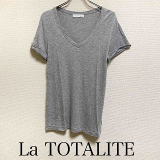 ラトータリテ(La TOTALITE)のLa TOTALITE カシミヤ混　薄手　Vネック Tシャツ(Tシャツ(半袖/袖なし))