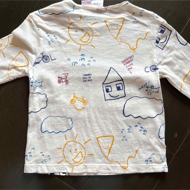 ZARA KIDS(ザラキッズ)のZARA BABY【2回着用】98cm 落書き柄ロンT キッズ/ベビー/マタニティのキッズ服男の子用(90cm~)(Tシャツ/カットソー)の商品写真