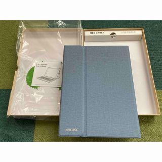 アイパッド(iPad)の新品！ iPad Air4/Air5/Pro(2018) キーボード付ケース 青(iPadケース)