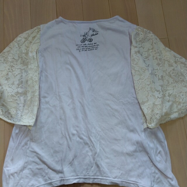 ScoLar(スカラー)のscolar  レース袖Tシャツ レディースのトップス(Tシャツ(半袖/袖なし))の商品写真
