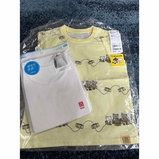 ユニクロ(UNIQLO)のユニクロ 100サイズ Tシャツ&アイス柄シャツ新品未使用(Tシャツ/カットソー)