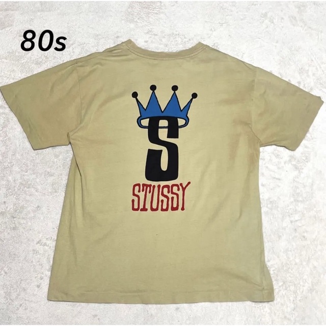 【状態良好】80s ステューシー Tシャツ 大きめ クラウンロゴ
