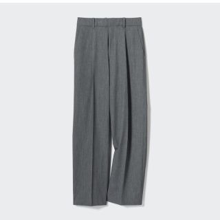 ユニクロ(UNIQLO)のユニクロ タックワイドパンツ XL グレー(カジュアルパンツ)