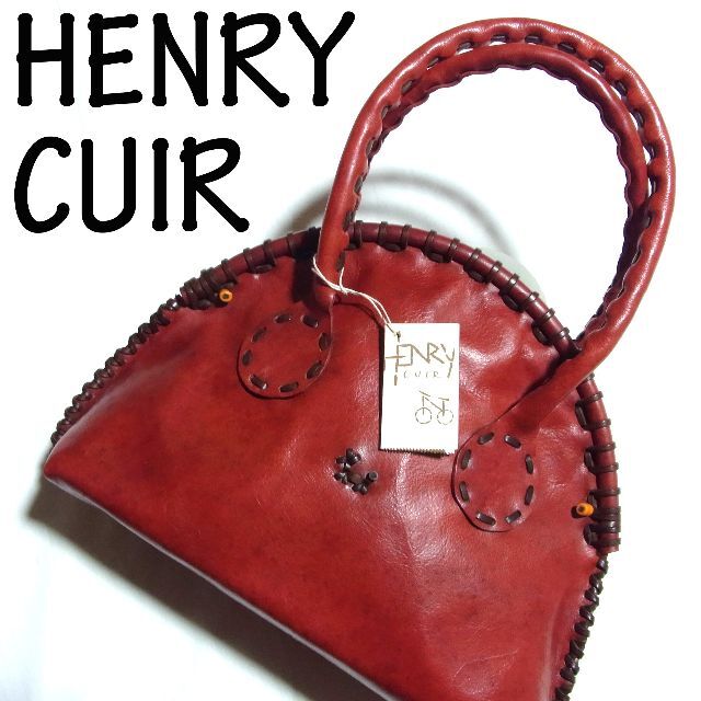 バッグHENRY CUIR アンリークイール EUCALIPTUS トートバッグ 赤