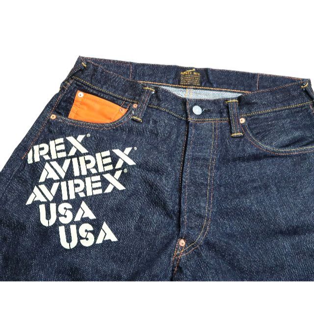 メール便送料無料05 新品同 限定コラボ EVISU×AVIREX デニムパンツ 34
