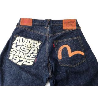 新品同 限定コラボ EVISU×AVIREX デニムパンツ 34 LOT2001-