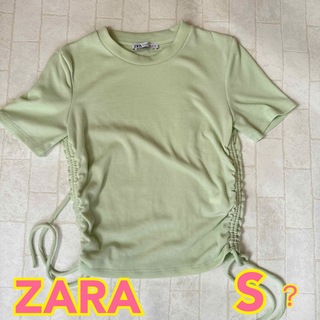 ザラ(ZARA)のザラ　ZARA レディース　半袖　Ｔシャツ S パステルグリーン　淡い黄緑(Tシャツ(半袖/袖なし))
