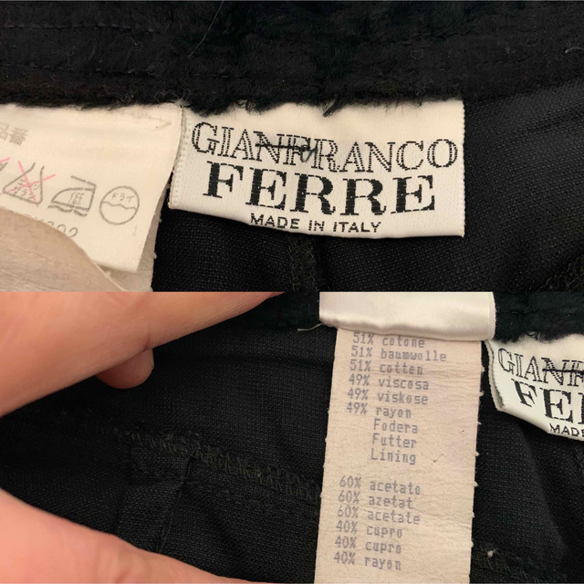 GIANFRANCO FERRE VINTAGE イタリア製 シャギー起毛パンツ プレミアム