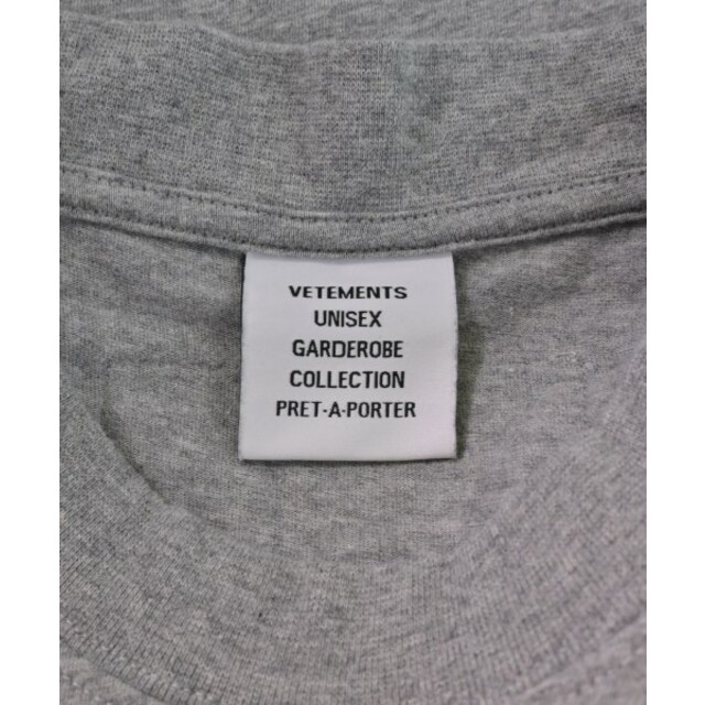 VETEMENTS ヴェトモン Tシャツ・カットソー S グレー | www.feber.com