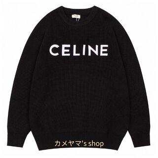新品未使用CELINE フード付きセーター ロゴニット　ロゴトレーナー　即完売