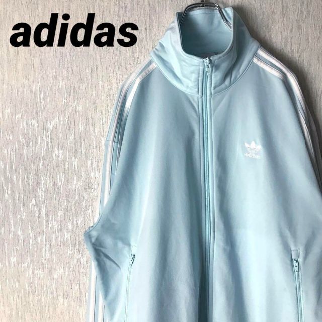 3503 美品✨adidasトラックジャケットファイヤーバードミントグリーンXL