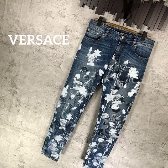 素材デニム『VERSACE』ヴェルサーチ (28) スキニーパンツ / ペイント