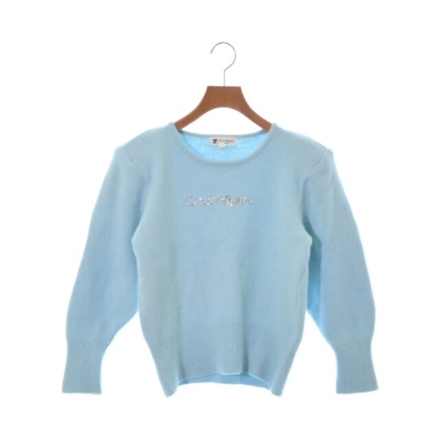 Courreges(クレージュ)のCOURREGES クレージュ ニット・セーター 9R(S位) 水色 【古着】【中古】 レディースのトップス(ニット/セーター)の商品写真