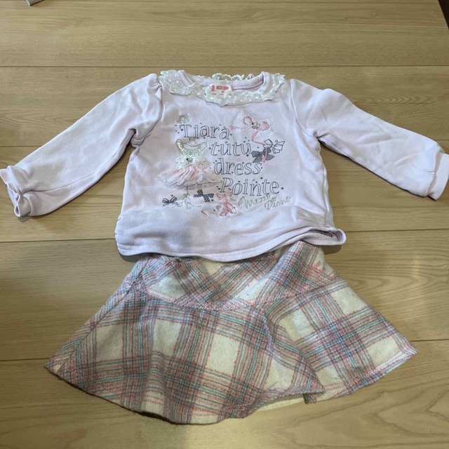 mezzo piano(メゾピアノ)のメゾピアノ　上下セット キッズ/ベビー/マタニティのキッズ服女の子用(90cm~)(Tシャツ/カットソー)の商品写真