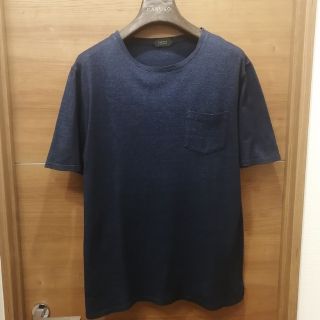 新品タグ付き【ザノーネ】春先から手放せないパイルジャケット 紺 50