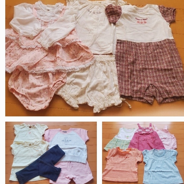 BeBe(ベベ)の女の子　80～90サイズ　セット キッズ/ベビー/マタニティのキッズ服女の子用(90cm~)(Tシャツ/カットソー)の商品写真