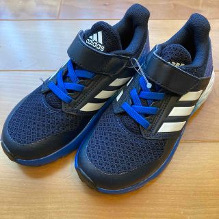 アディダス(adidas)の試着のみ！【adidas スニーカー】18センチ　ブラック&ブルー(スニーカー)