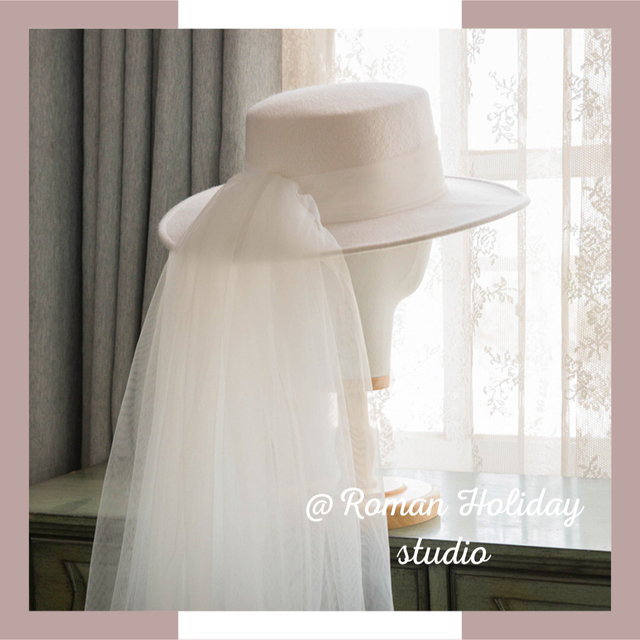 560 elegant ウール ヨーロッパ風 ロイヤル トーク帽 - ヘッドドレス ...
