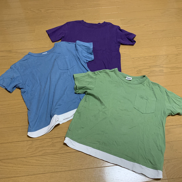 BREEZE(ブリーズ)の140☆GU☆BREEZE☆無地Tシャツ☆3枚セット キッズ/ベビー/マタニティのキッズ服男の子用(90cm~)(Tシャツ/カットソー)の商品写真