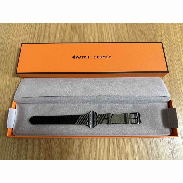 Apple Watch Hermes バンド (ヴェール・ヴェロネーズ/黒)