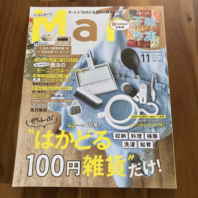 光文社(コウブンシャ)のバッグinサイズ Mart (マート) 2020年 11月号 エンタメ/ホビーの雑誌(生活/健康)の商品写真