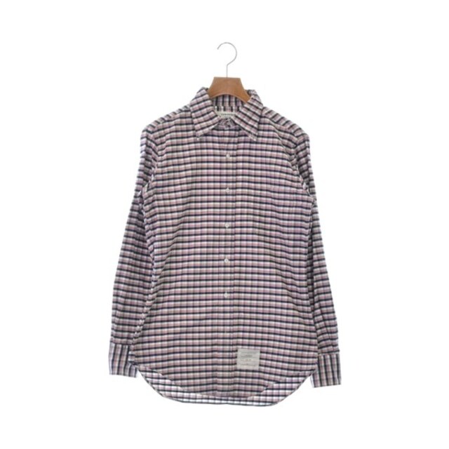 THOM BROWNE カジュアルシャツ 1(S位) 赤x紺(チェック) 【古着】【中古