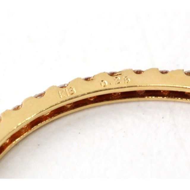 パネル 直径2.4cm美品 K18YG 18金 フープ ダイヤ ピアス 0.5ct 3g