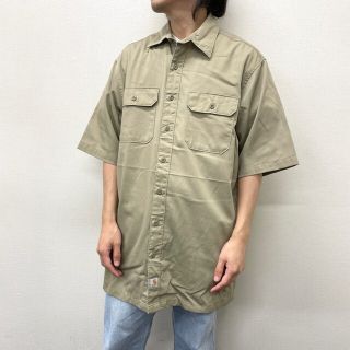 カーハート(carhartt)のUS古着 カーハート Carhartt ワークシャツ 半袖 RELAXED FIT サイズ：メンズ L ベージュ【中古】(シャツ)