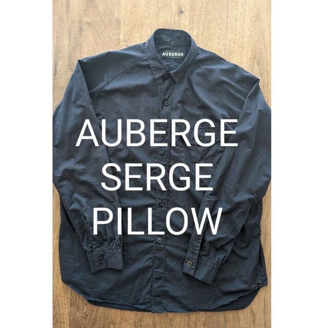 【美品】AUBERGE SERGE PILLOW SHIRTS ネイビー 42