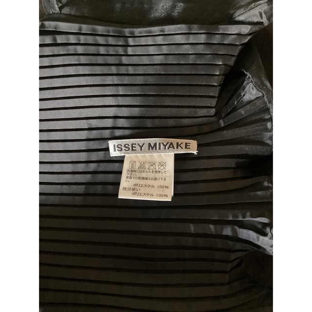 ISSEY MIYAKE(イッセイミヤケ)のISSEI MIYAKE ワンピース　ティペット付き レディースのフォーマル/ドレス(ミディアムドレス)の商品写真