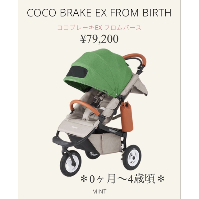 ランキングや新製品 AIRBUGGY ミント 新生児から ココブレーキフロム