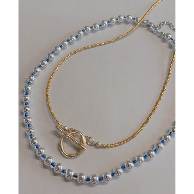 TODAYFUL(トゥデイフル)のno.177 silver chain blue beads choker レディースのアクセサリー(ネックレス)の商品写真