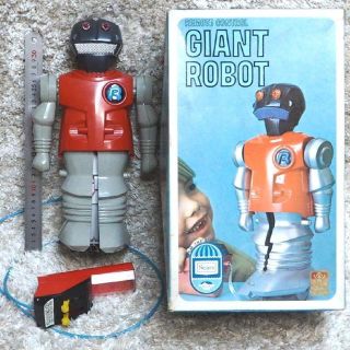 バンダイ(BANDAI)の旧バンダイ【 リモートコントロール ジャイアント ロボット動作不調】当時物 箱付(その他)