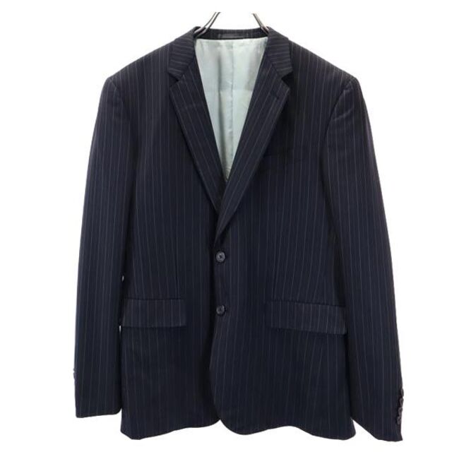 ポールスミス ゼニア ウール100％ ストライプ柄 スーツ 上下 セットアップ C100-W88-H175 濃紺 Paul Smith Ermenegildo Zegna メンズ   【230416】 2