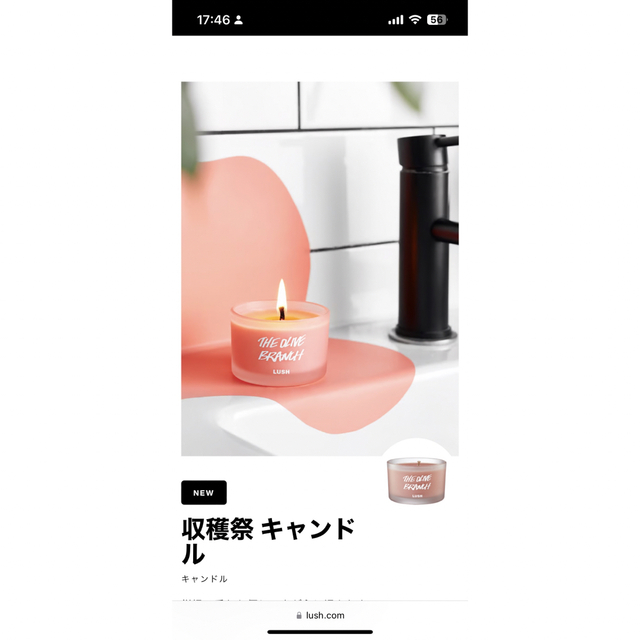 LUSH(ラッシュ)のLUSH収穫祭キャンドル コスメ/美容のボディケア(その他)の商品写真