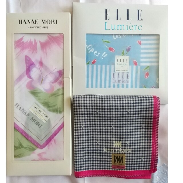 ISSEY MIYAKE(イッセイミヤケ)のHANAE MORI・ELLE・ISSEY MIYAKE ハンカチ レディースのファッション小物(ハンカチ)の商品写真