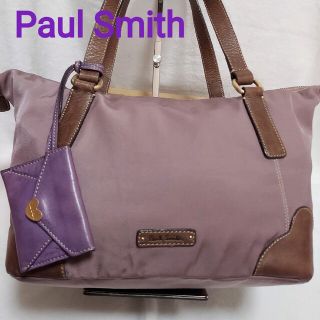 ポールスミス(Paul Smith)の美品☆ポールスミス Paul Smithハンドバッグ ナイロン×レザー チャーム(トートバッグ)