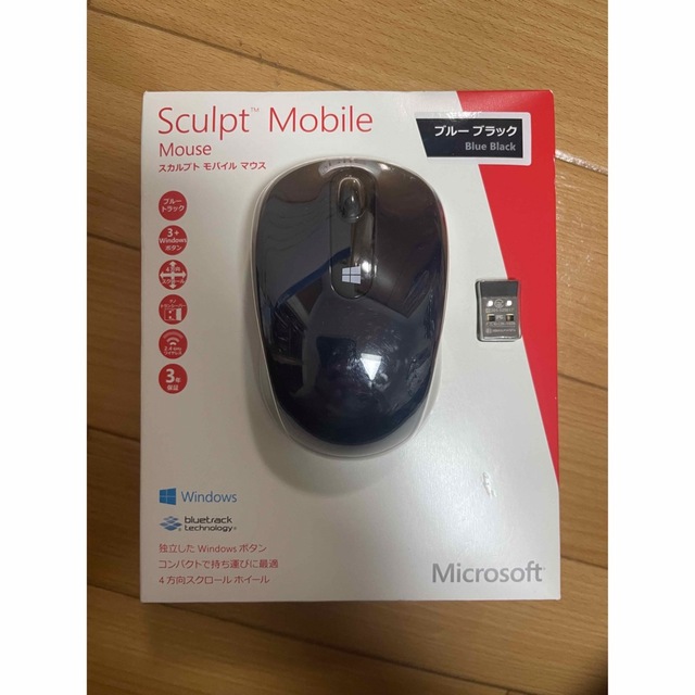 Microsoft(マイクロソフト)の無線マウスmicrosoft Sculpt Mobile Mouse 新品 スマホ/家電/カメラのPC/タブレット(PC周辺機器)の商品写真