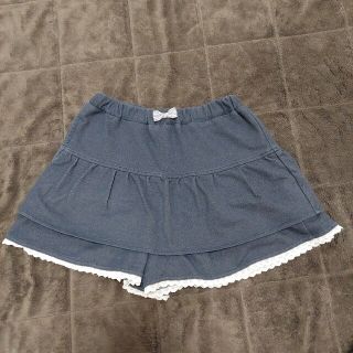 エニィファム(anyFAM)のエニィファム　スカート見えキュロット　パンツ　キッズ　140　デニム風　ネイビー(パンツ/スパッツ)