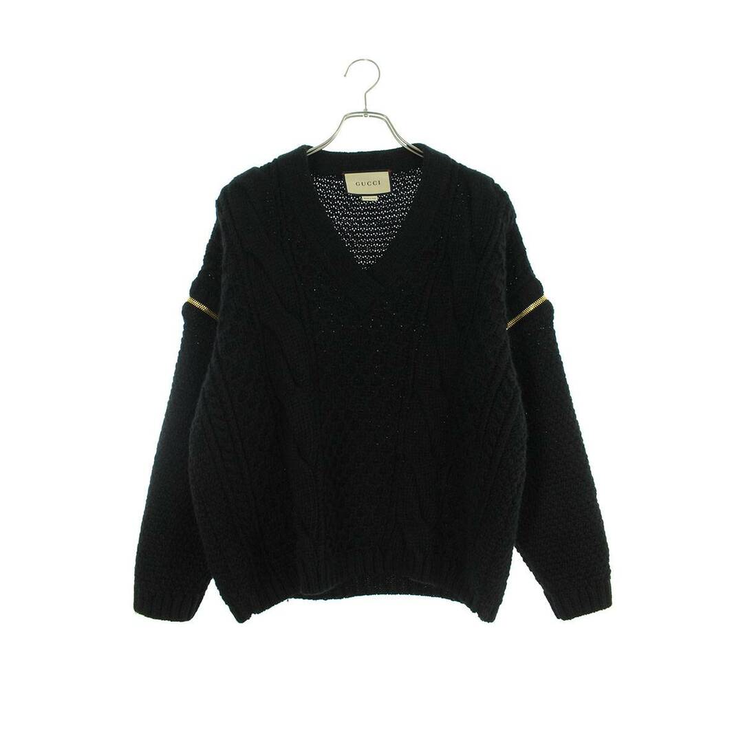 ニット/セーターグッチ  680968 XKB22/Detachable Sleeves Cable Knit デタッチャブルスリーブニット  メンズ XS