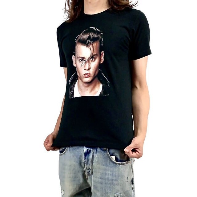 新品 ジョニーデップ クライベイビー リーゼント ミュージカル映画 Tシャツ メンズのトップス(Tシャツ/カットソー(半袖/袖なし))の商品写真