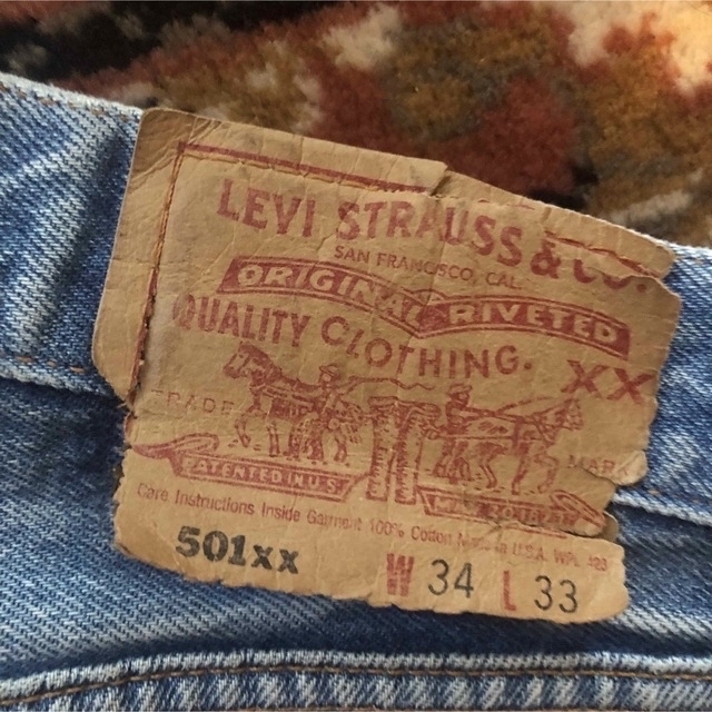 90s】Levi´s 501XX オリジナル W34 L33 USA製 90s】Levi´s 501XX オリジナル W34 L33 USA製