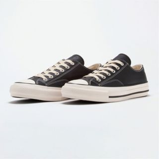 コンバース(CONVERSE)のCHUCK TAYLOR LEATHER OX (BLACK)(スニーカー)