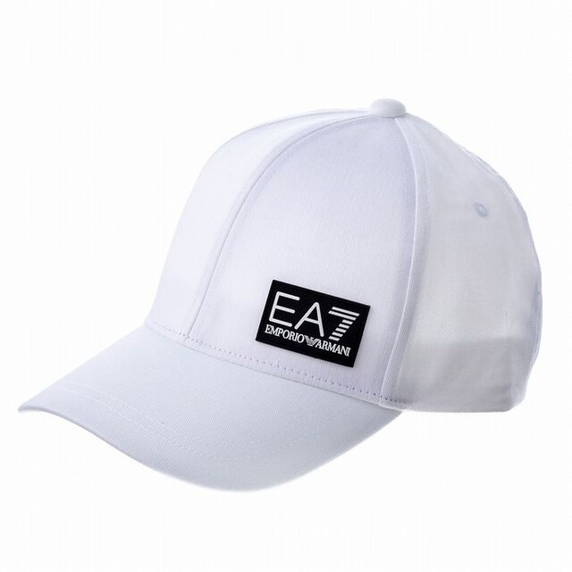 Armani(アルマーニ)のアルマーニ　キャップ　新品　帽子　メンズ　ARMANI　EA7 ロゴ　ホワイト メンズの帽子(キャップ)の商品写真