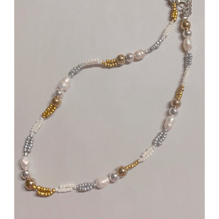 エディットフォールル(EDIT.FOR LULU)のno.179 pearl gold silver beads necklace (ネックレス)