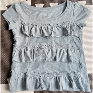 ニシマツヤ(西松屋)の西松屋 CHROKEE グレー フリル チュール 半袖 Tシャツ 95cm(Tシャツ/カットソー)