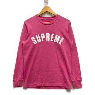 シュプリーム(Supreme)のSUPREME シュプリーム Arc Logo L/S Tee アーチロゴ ロング Tシャツ ピンク サイズS 正規品 / 30629(Tシャツ/カットソー(七分/長袖))